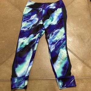 Zella leggings Dark blue/purple with black and mint coloring